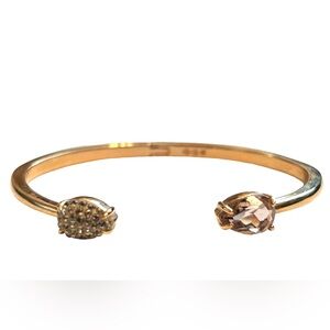 Swarovski Rose Gold Mix Bangle Open Cuff pink Crystal